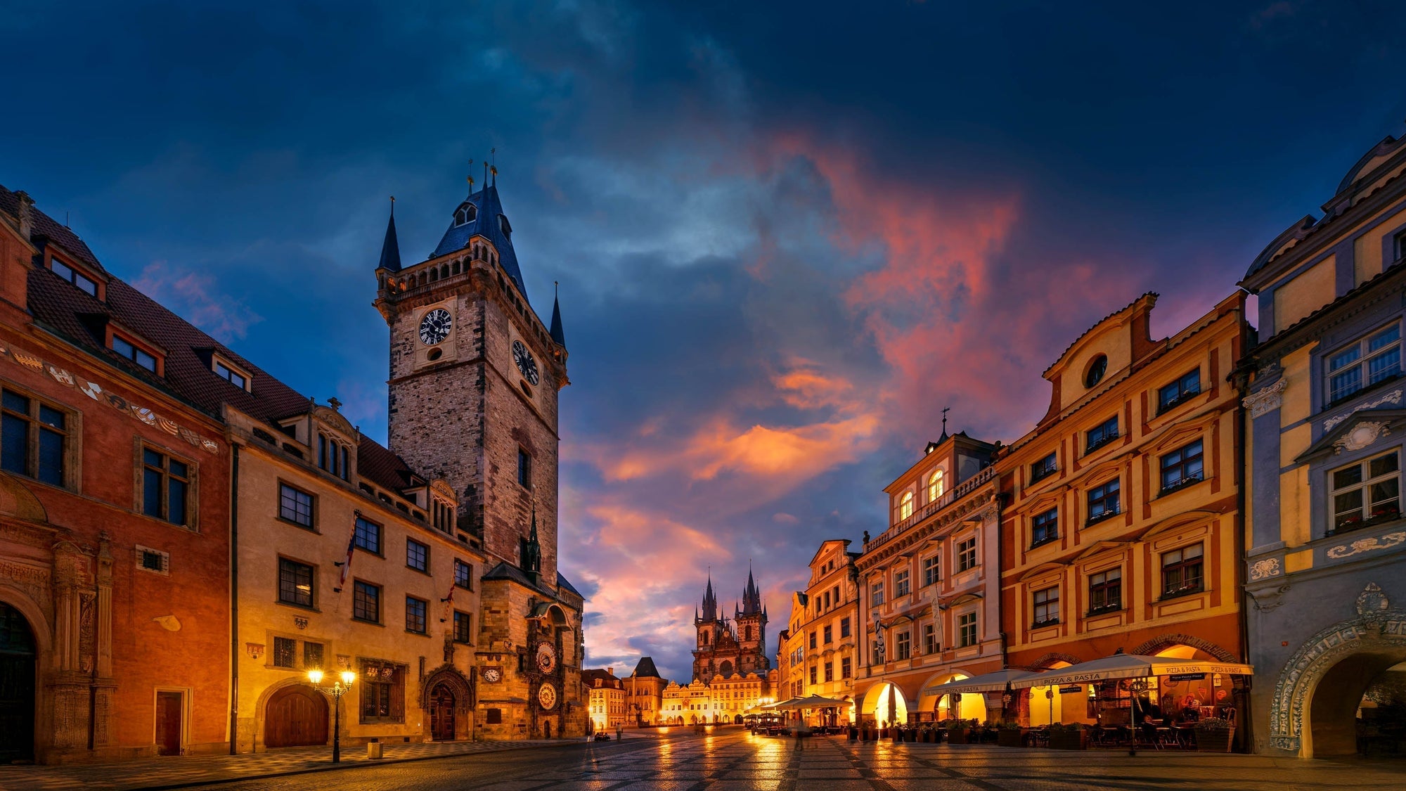 Old Town Square, Prague at blue hour — fine art photograph by Sherry Keene