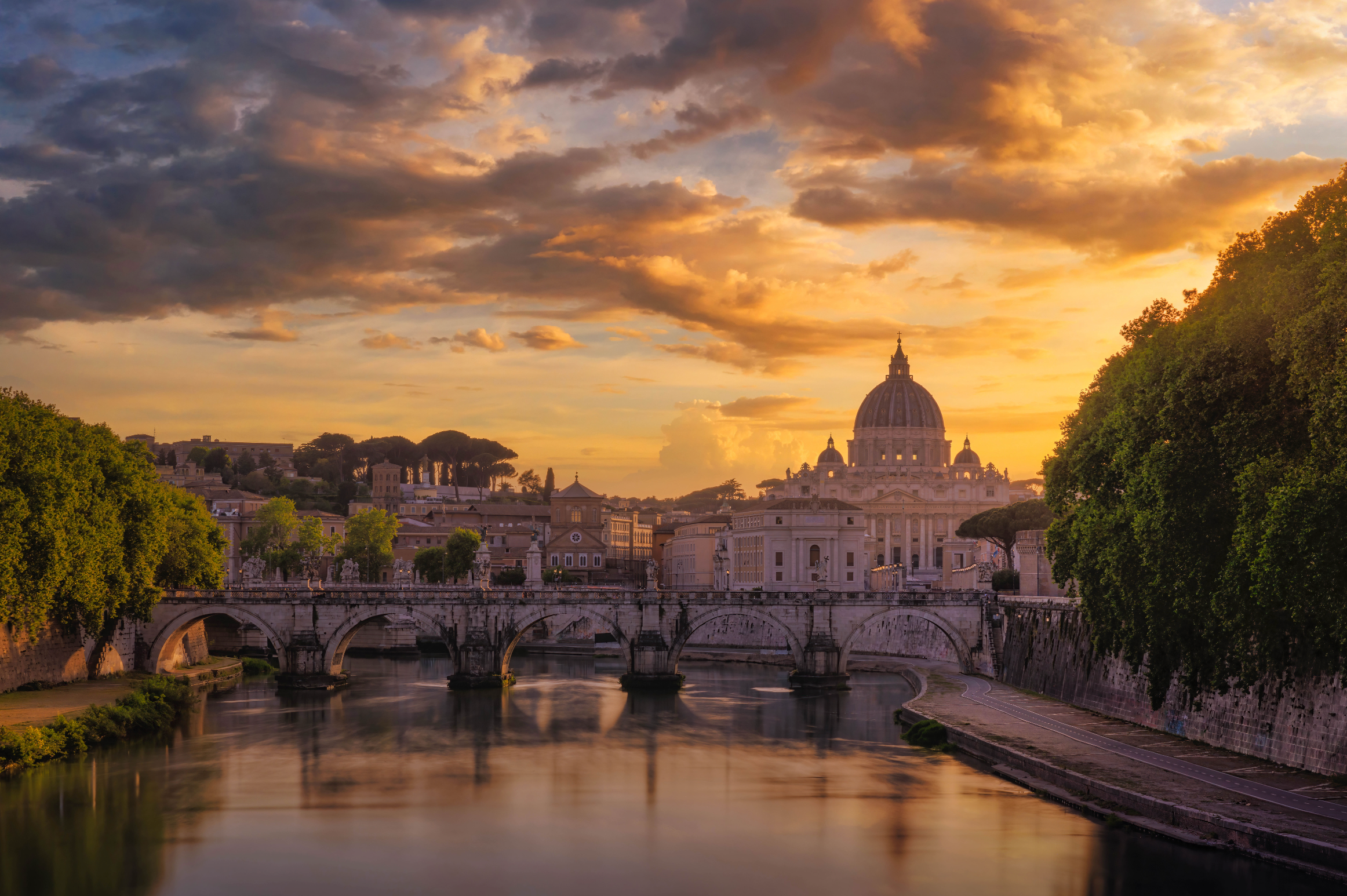 Eternal Light Over St. Peter’s Basilica Rome