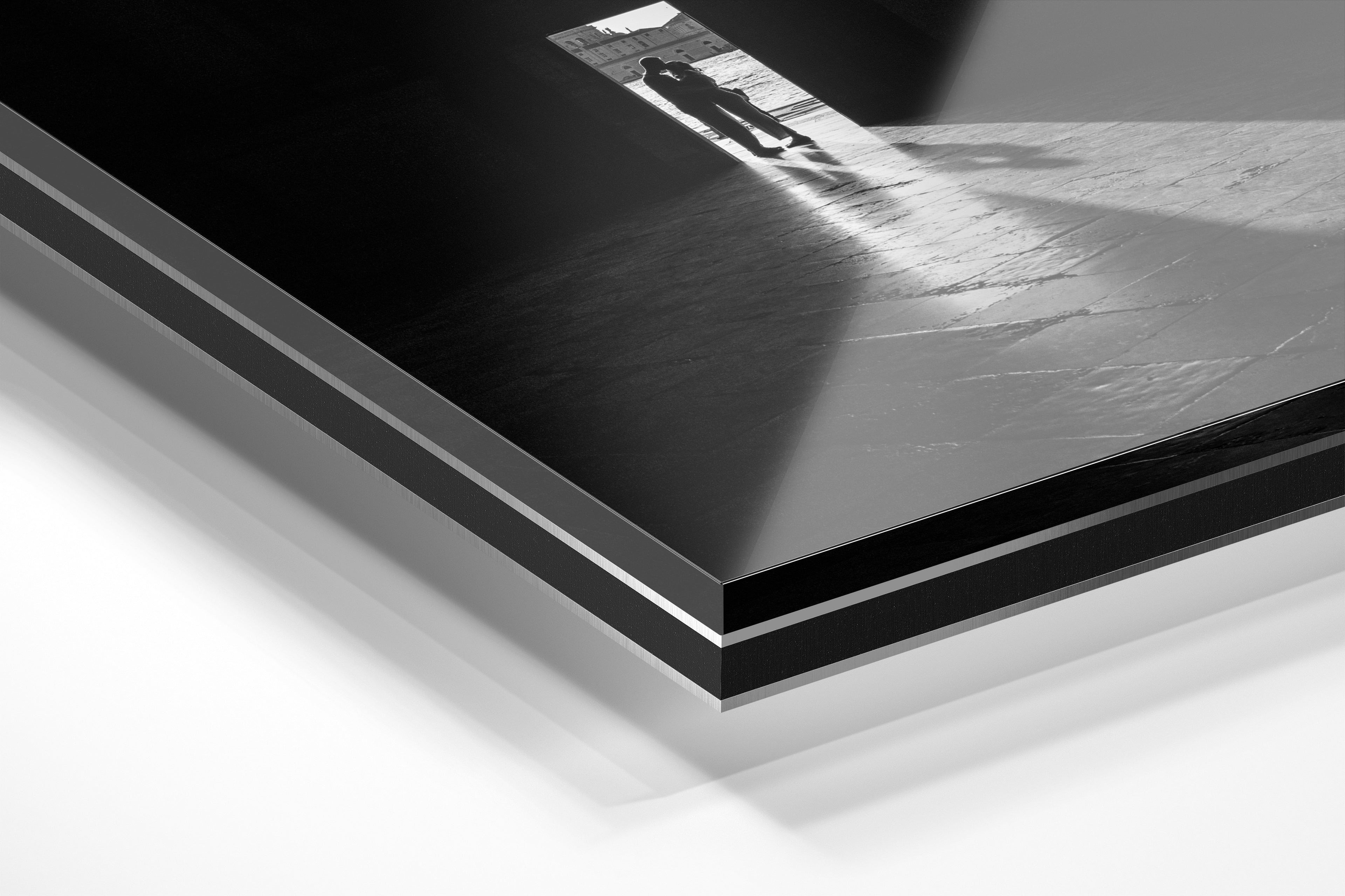 Close-up of Two Souls in Sacred Stillness by Sherry Keene, honored by Refocus Awards — archival-grade black and white photograph mounted under 2mm acrylic glass on Alu-Dibond; sleek, gallery-level finish crafted for collectors who invest in emotionally resonant, museum-quality originals